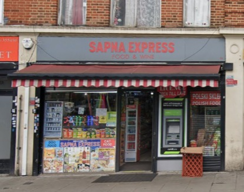 Sapna Express has been caught selling alcohol from Tesco and Marks and Spencer  (Credit: Google Maps)