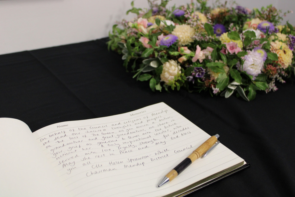 The book of condolence at Mendip District Council