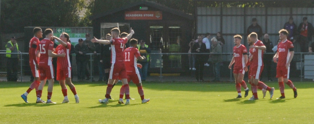 Seasiders sub Ollie Canfer (15) hit hat trick (©NubNews)