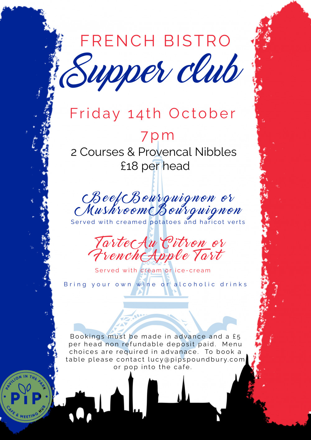 Supper club, Pips Poundbury