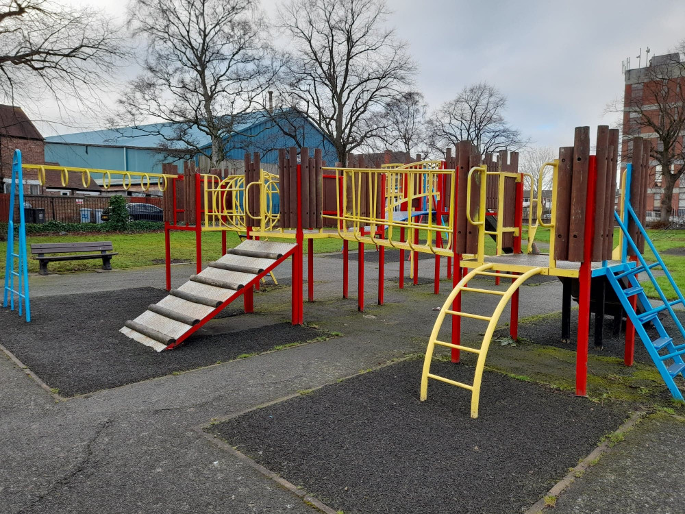 Queen Street Park, Crewe, is one of four parks the public are being invited to comment on plans for (Cheshire East Council).