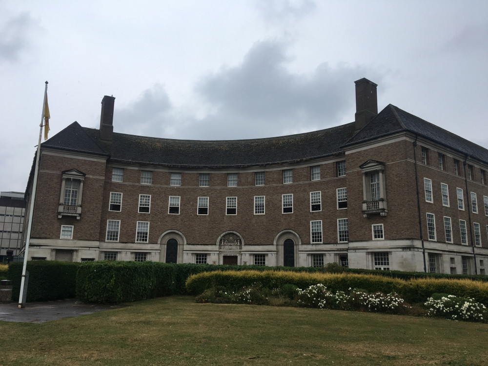 Somerset County Council's Headquarters At County Hall In Taunton. CREDIT: Daniel Mumby. Free to use for all BBC wire partners.