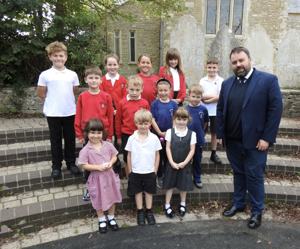 Chris Loder MP visits Burton Bradstock Primary.