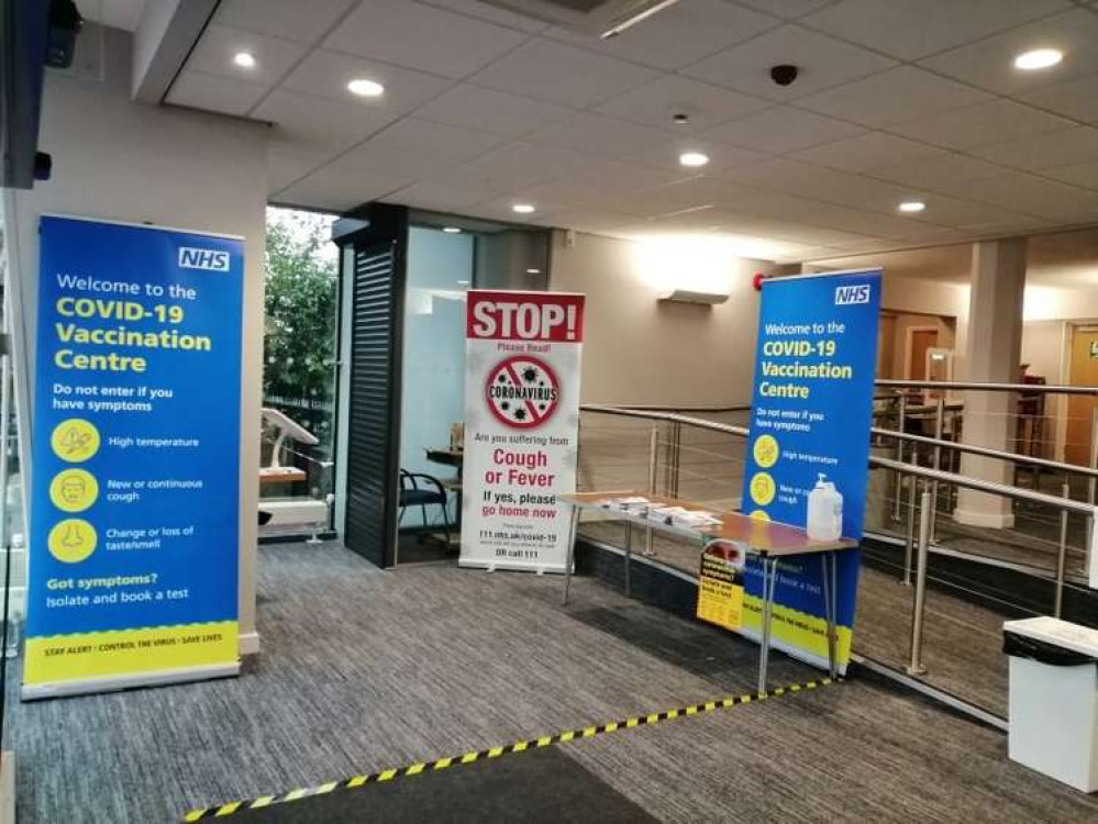 A vaccine centre was set up in Biddulph Town Hall