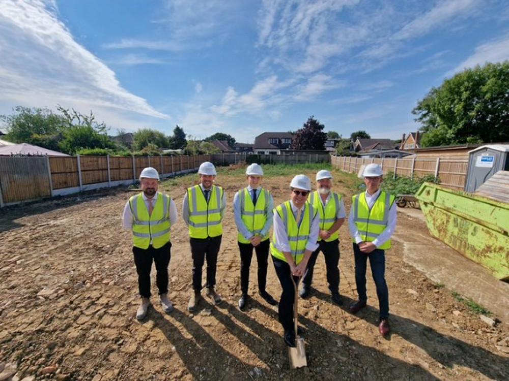 From left: Neil Fox - Indecon Limited, Mark Davison - Indecon Limited, Luke Rapley - Project Manager, Cllr Andrew Schrader - Chairman of the Housing and Estate Renewal Committee, Trevor Burns - Development and Investment Service Manager, Cllr Jeff Henry - Cabinet Member for Health, Wellbeing, Leisure, Arts, and Culture