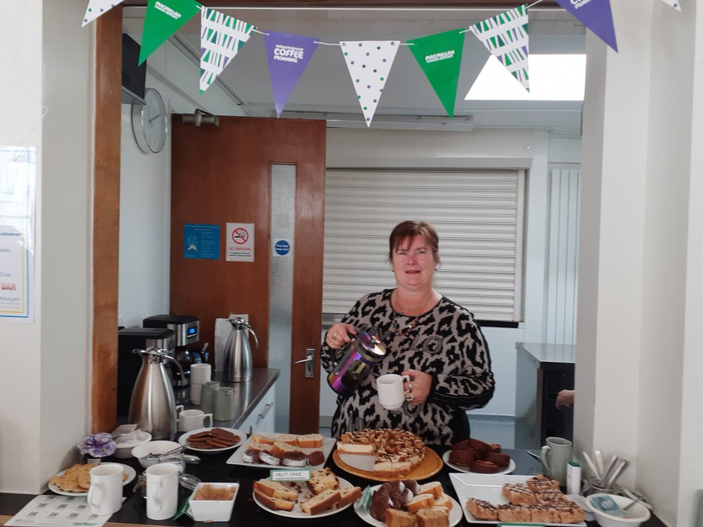 Cllr Buckley at her Macmillan event today