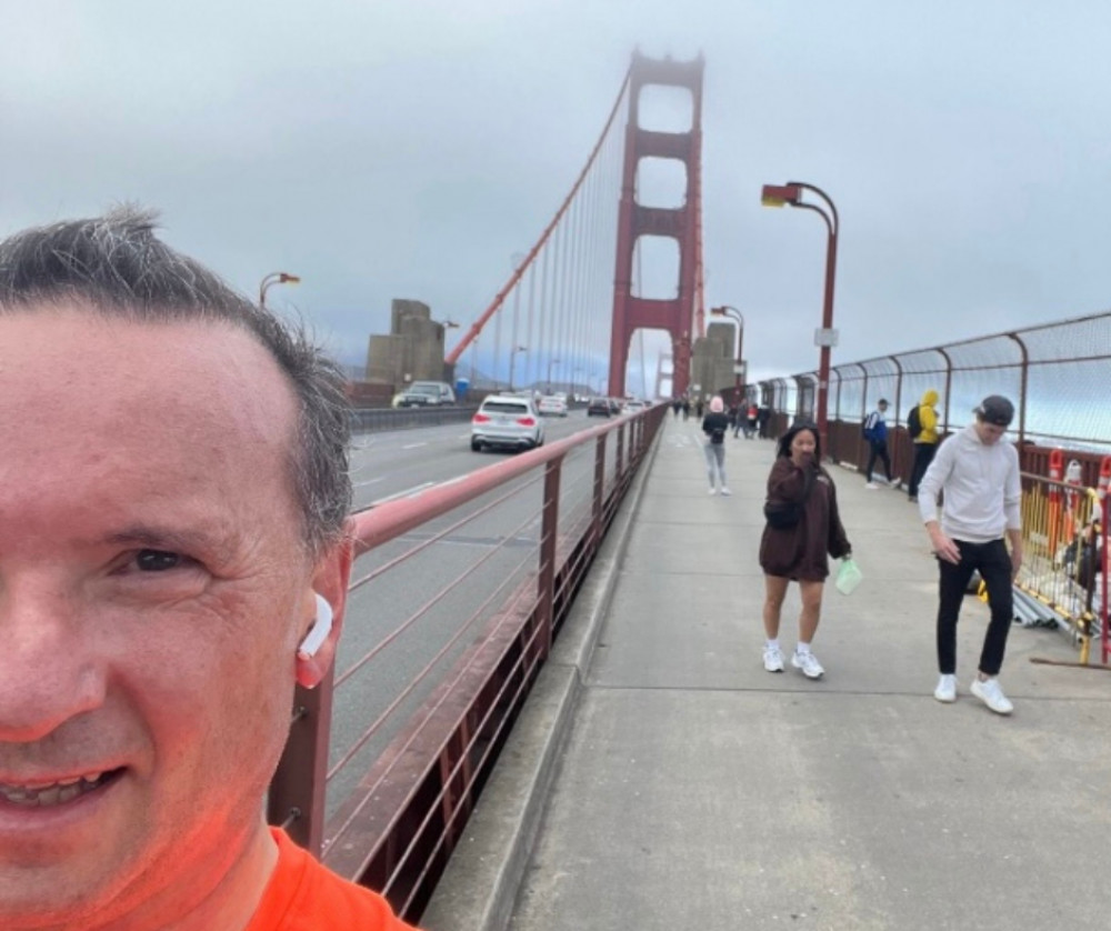 A golden date for MP Alun Cairns during his training.