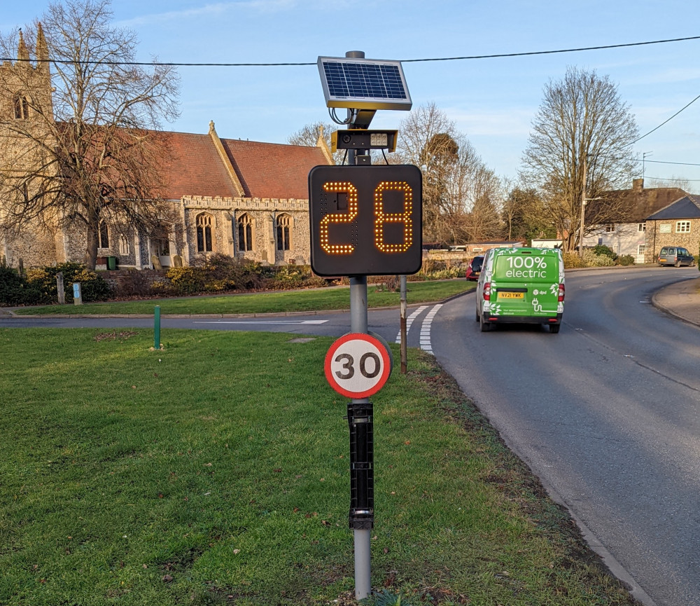 ANPR Speed Indicator Device in action. (Picture credit: Suffolk County Council) ANPR Speed Indicator Device in action. (Picture credit: Suffolk County Council)