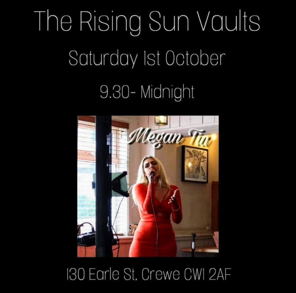 Megan Tia is performing live at The Rising Sun Vaults this Saturday (October 1). Megan Tia is performing live at The Rising Sun Vaults this Saturday (October 1).