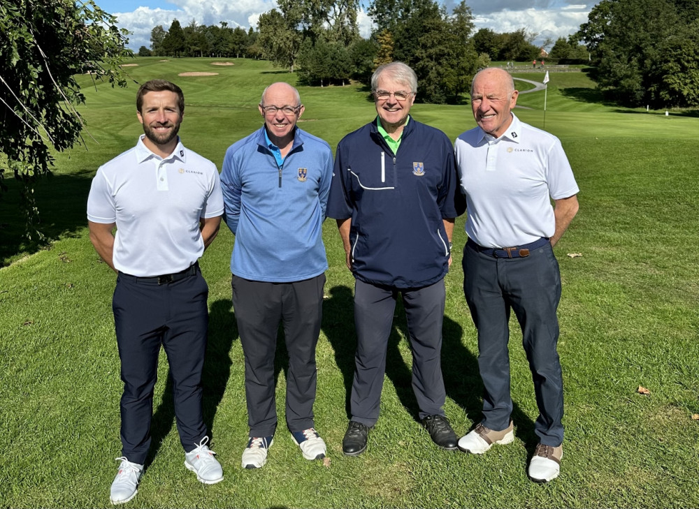 L-R John Winstanley, business development director at Clarion Wealth Planning; Andrew Henshall, vice-president of the Cheshire Union of Golf Clubs, chairman of the juniors’ committee and manager of the county’s boys’ team; David Durling, chairman of the Cheshire Union of Golf Clubs; Keith Thompson, chairman of Clarion Wealth Planning