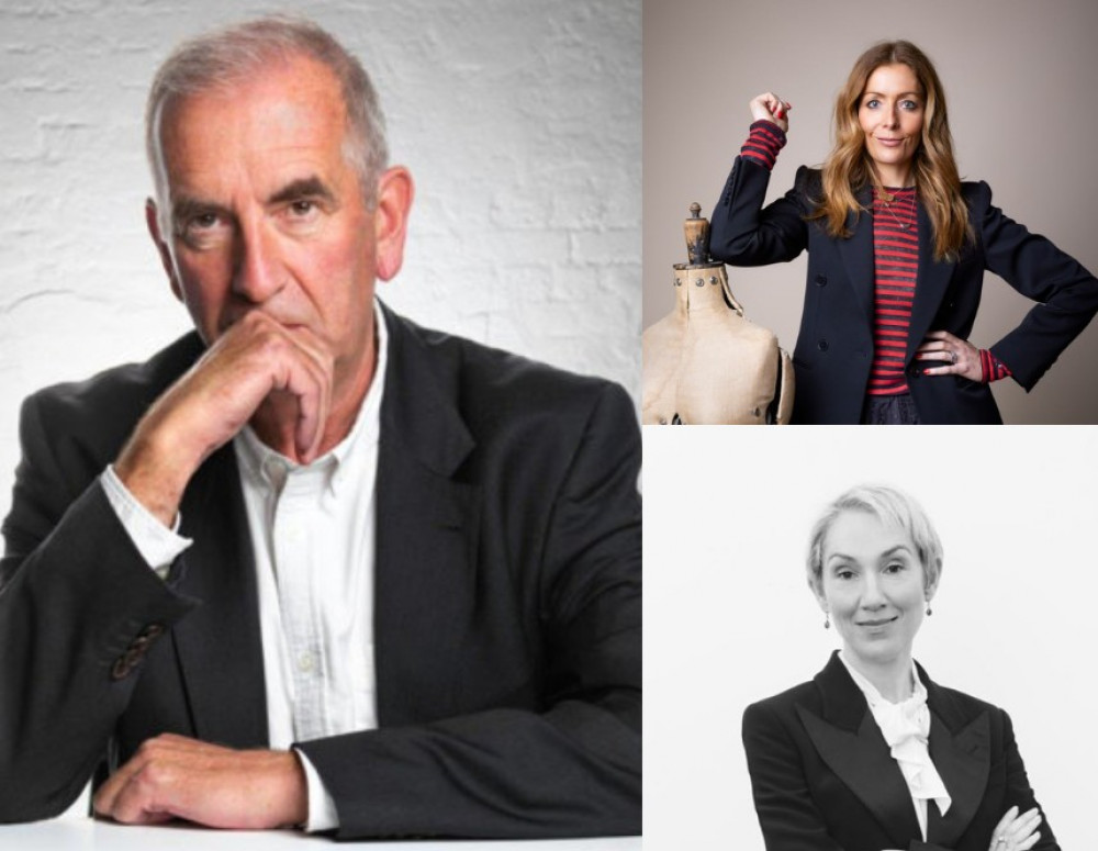 Some of the authors who will be at Dorchester Literary Festival. Robert Harris, Kate Farmer, and Justine Picardie.