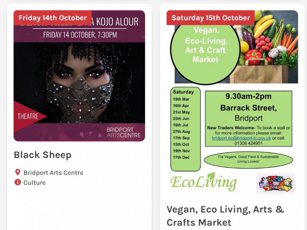 Share your events in Bridport for free on our What's On page.