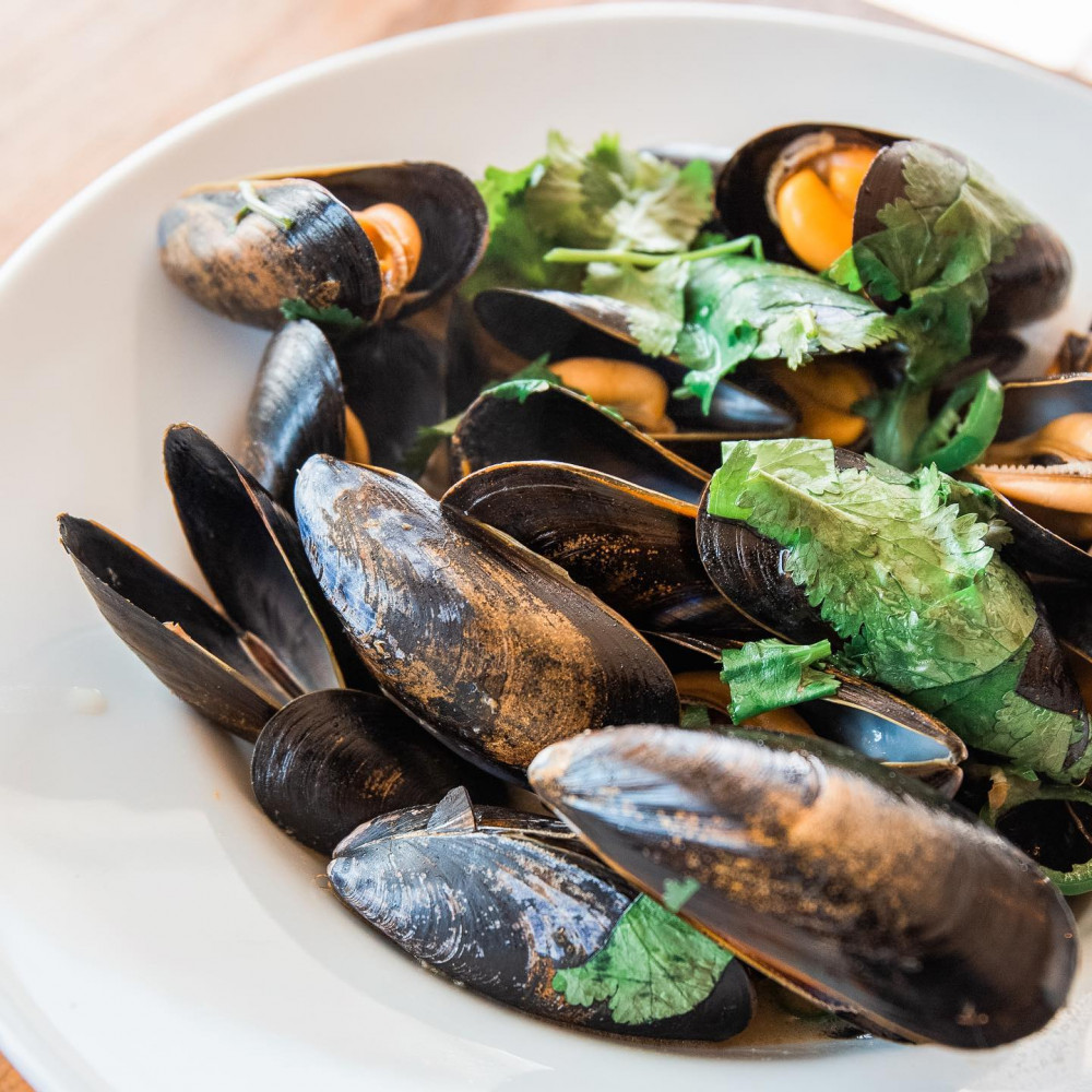 Moules and Frittes at The Club House West Bexington.