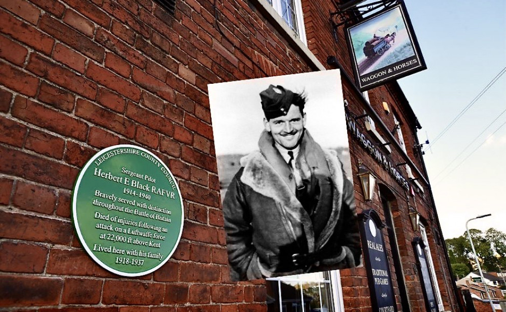 Sgt Herbert Black has been recognised with a Leicestershire County Council Green plaque. All Photos: Leicestershire County Council