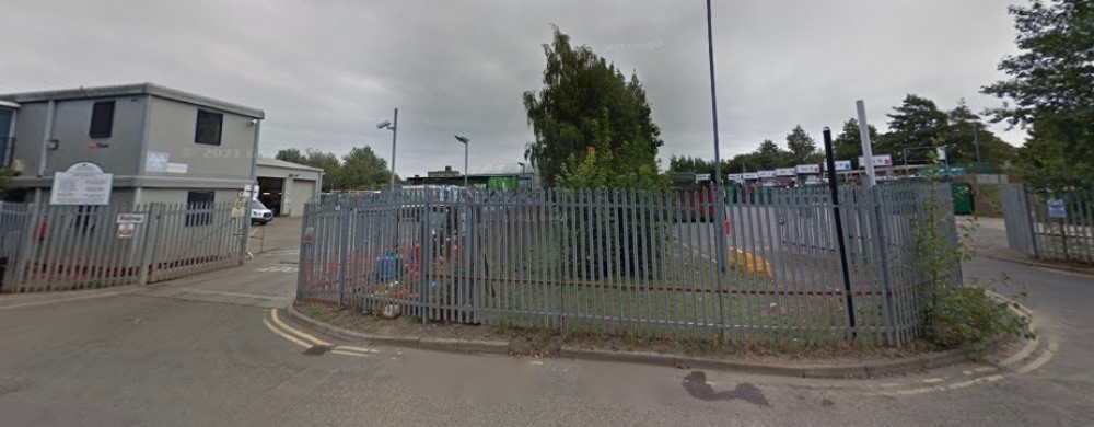 The Coalville waste site at Linden Way had to be evacuated. Photo: Instantstreetview.com