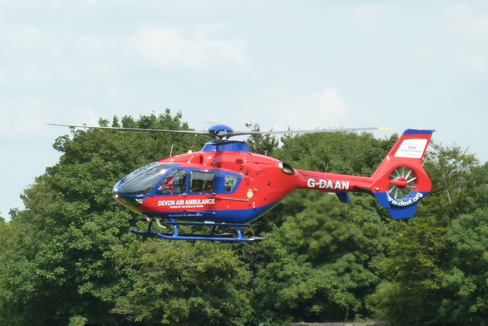 Devon Air Ambulance - Eurocopter EC135P2+ Registration G-DAAN (By UKgeofan - Own work, CC BY-SA 3.0, https://commons.wikimedia.org/w/index.php?curid=27612444) Devon Air Ambulance - Eurocopter EC135P2+ Registration G-DAAN (By UKgeofan - Own work, CC BY-SA 3.0, https://commons.wikimedia.org/w/index.php?curid=27612444)