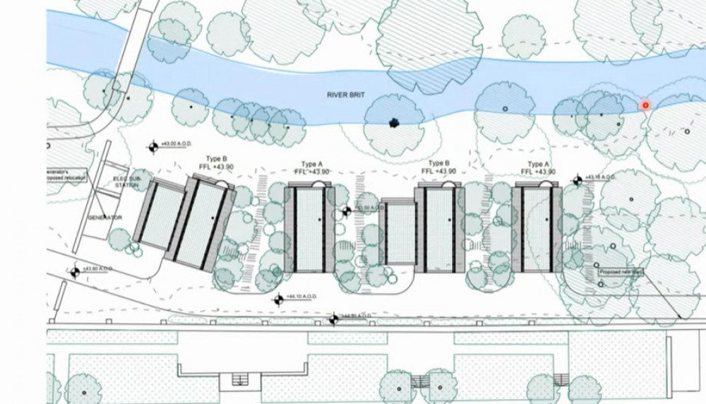 How the riverside lodges will look.