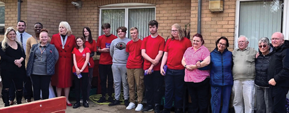 Cllr Sue Little joins local young people from the Prince's Trust, local volunteers and Thurrock Council teams and services to celebrate the garden restoration.