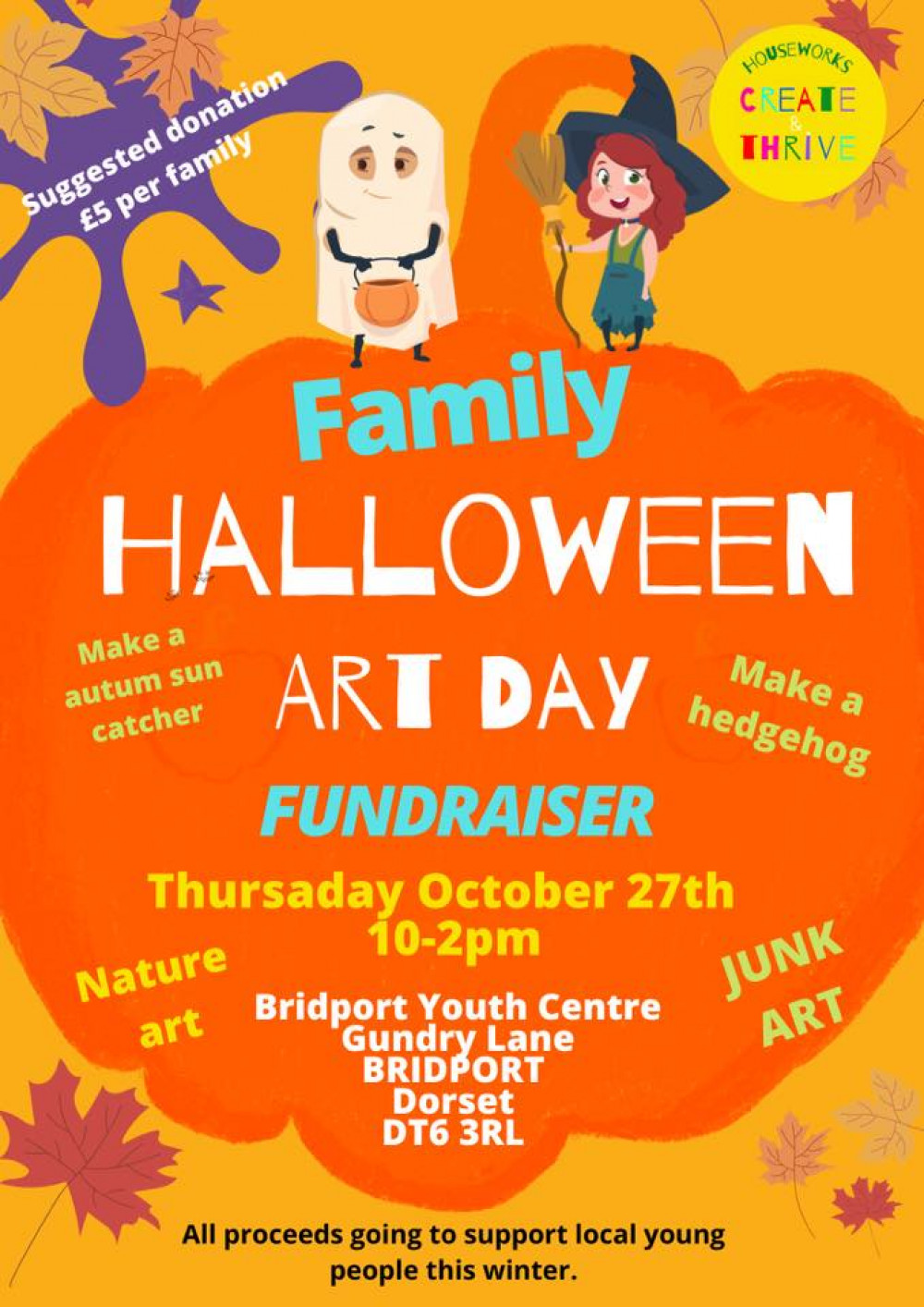 Halloween art day Bridport