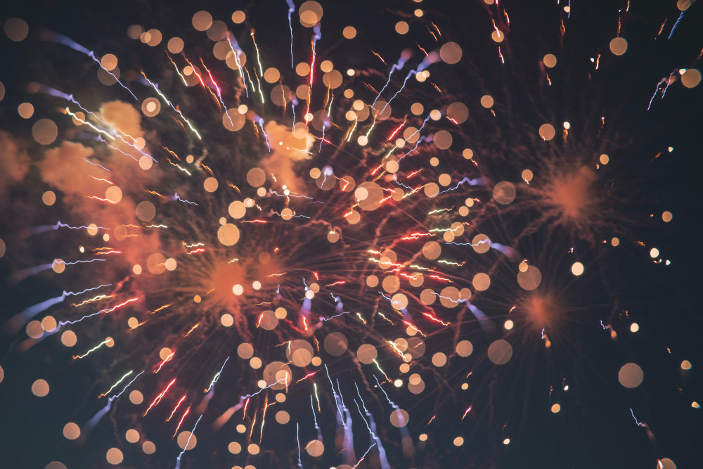 Firework display at Bridport Rugby Club.