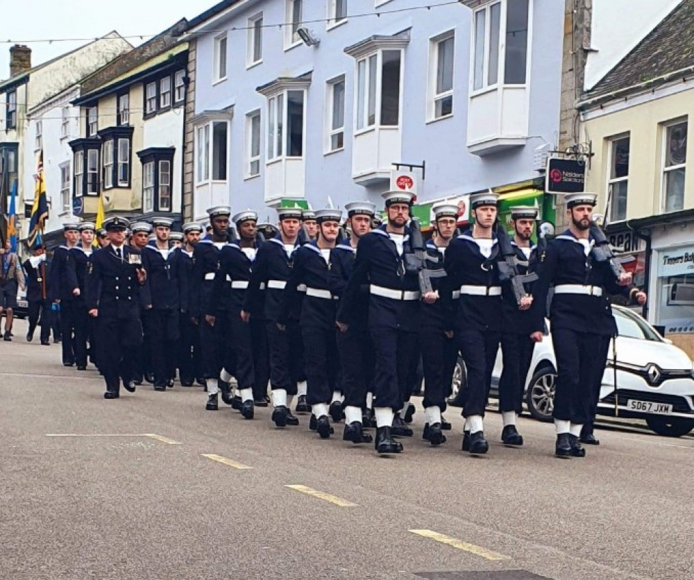 Royal British Legion Helston Branch Remembrance Parade.