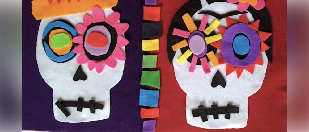 Make a sugar skull wall hanging