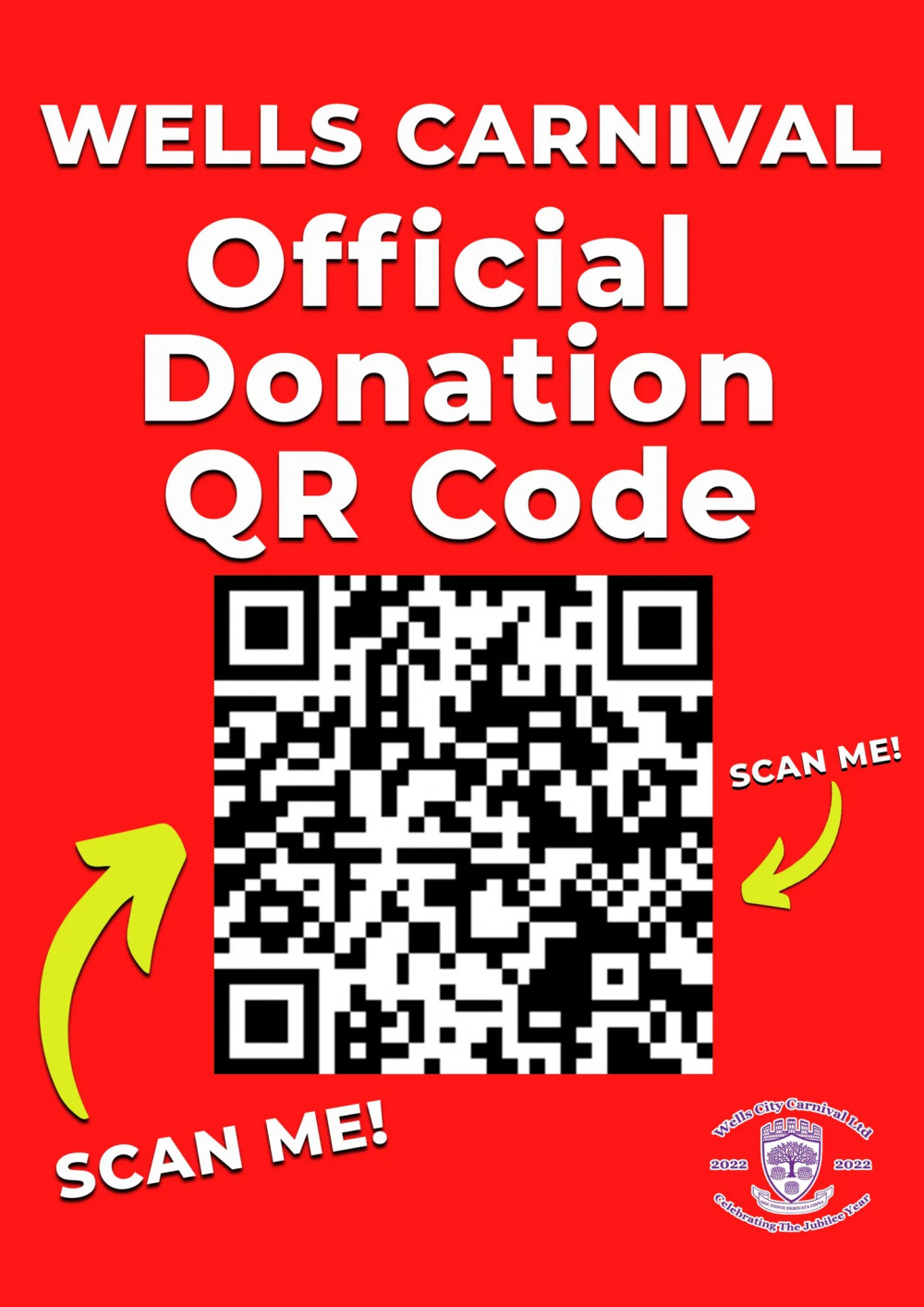 Scan the QR code to make a donation to Wells Carnival