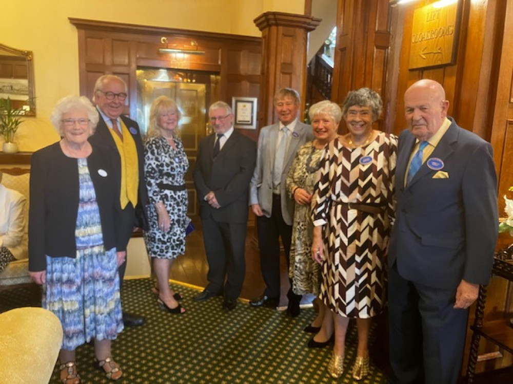 Andrew Monk, centre, with members of the club (Alan Birch)