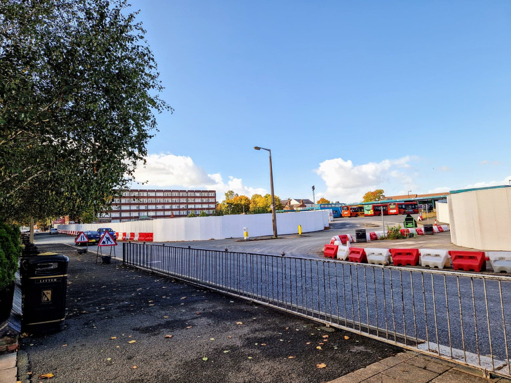 A temporary bus station is currently being constructed - allowing the demolition of the current bus station (Ryan Parker). A temporary bus station is currently being constructed - allowing the demolition of the current bus station (Ryan Parker).
