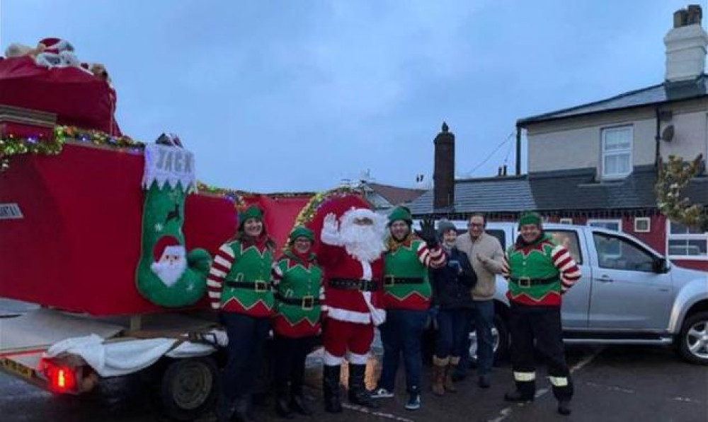 Santa and some of his elves at Shotley Rose (Picture from Mother Christmas)