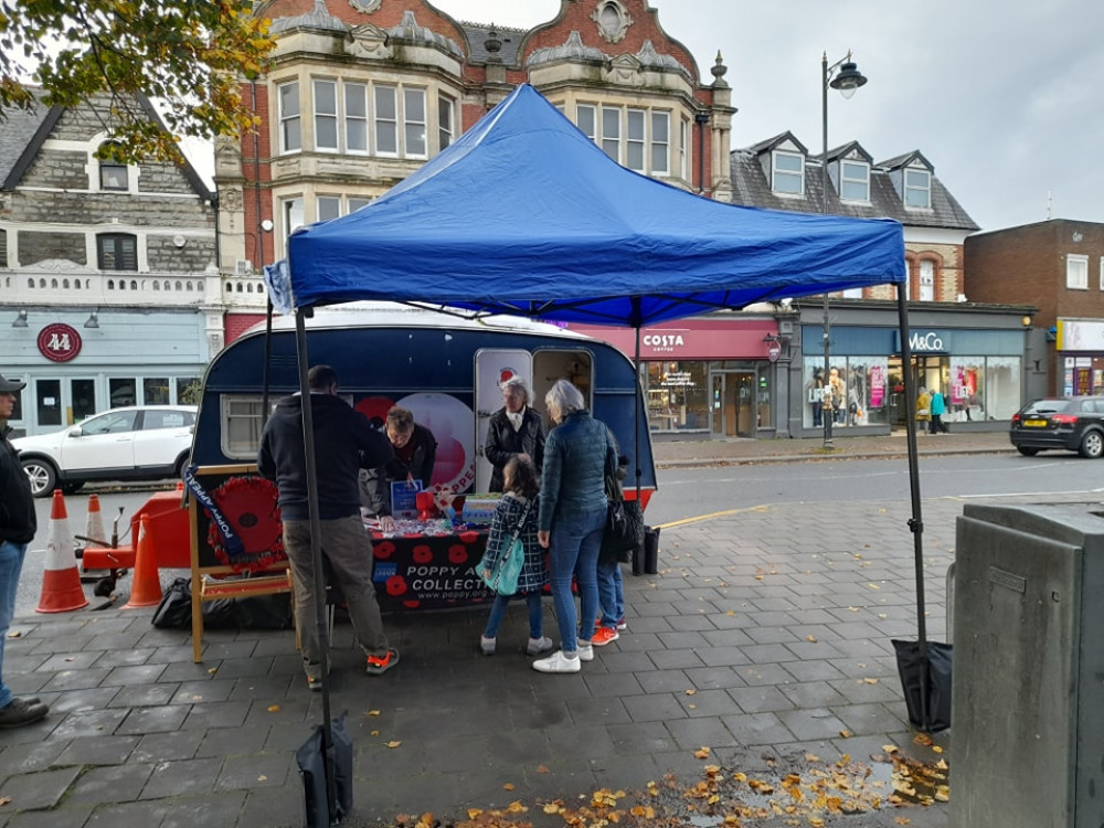 The gazebo in place on Glebe Street.