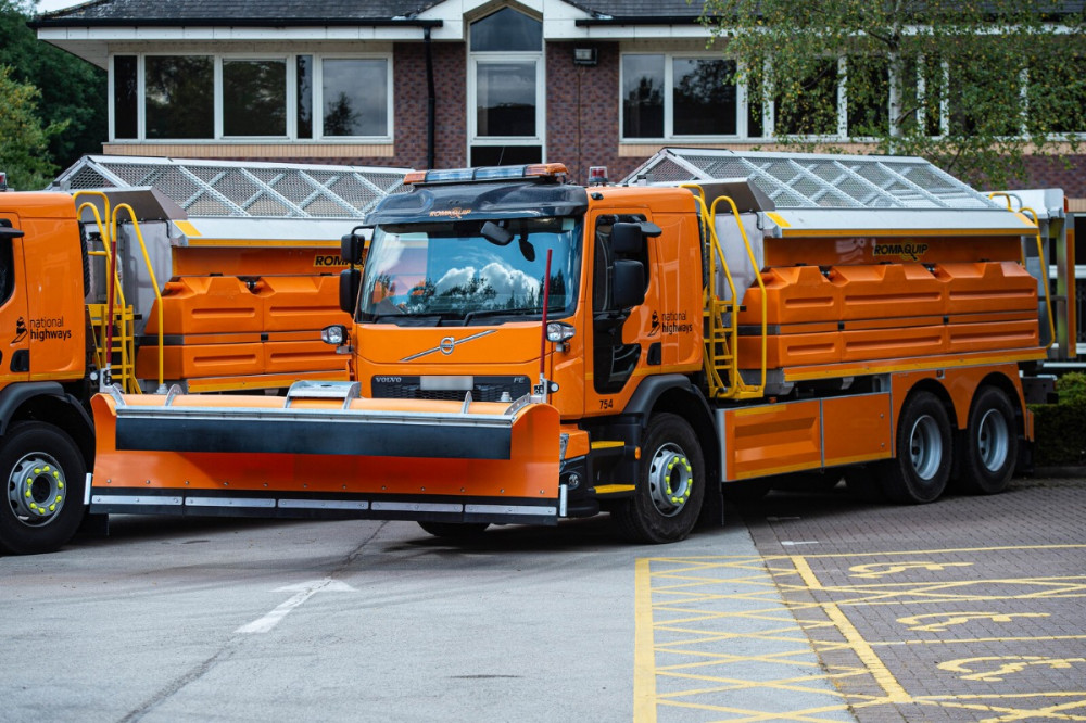 Caption: One of the new gritters added to National Highways’ winter fleet in the South West 