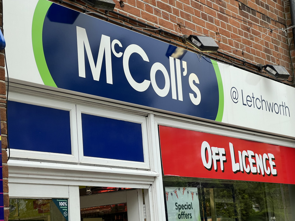 Good news: Letchworth McColls survives axe amid 132 store closures. PICTURE: Letchworth McColl's on Station Road. CREDIT: @LetchworthNub 