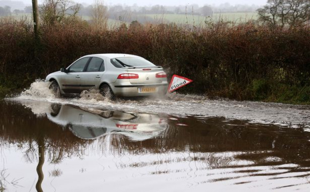 The AA says it only takes 30cm of flowing water to float a car 