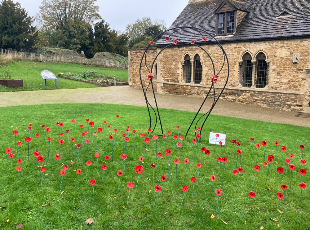 Poppies made by military veterans at HMP Stocken (image courtesy of Rutland County Council)