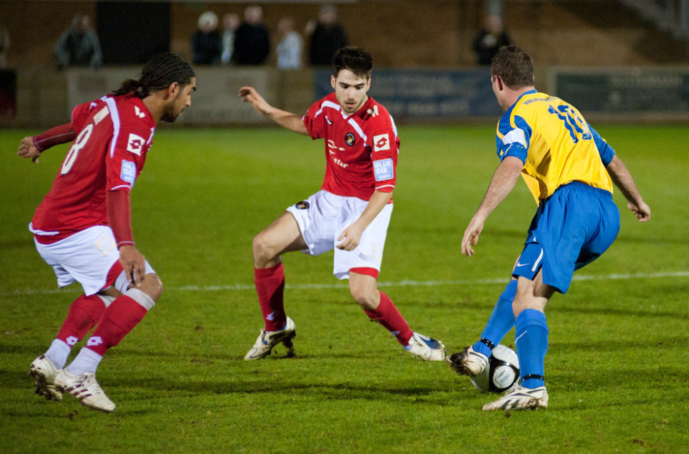 Hampton and Richmond failed to hold onto an early lead against top of the table Ebbsfleet United. Photo: Chris Turner. Hampton and Richmond failed to hold onto an early lead against top of the table Ebbsfleet United. Photo: Chris Turner.