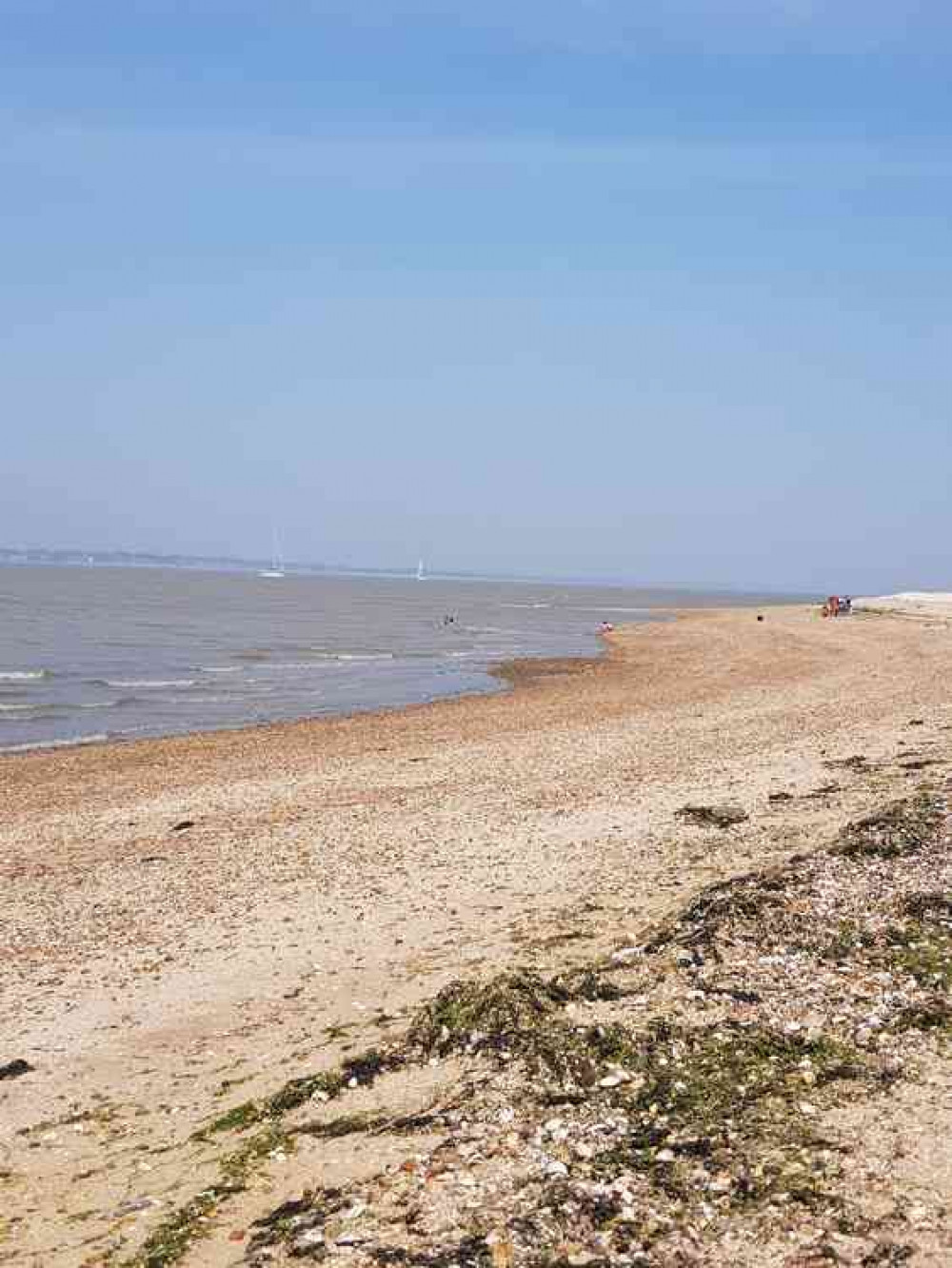 The beach at Bradwell-on-Sea: an unauthorised party was planned for this evening