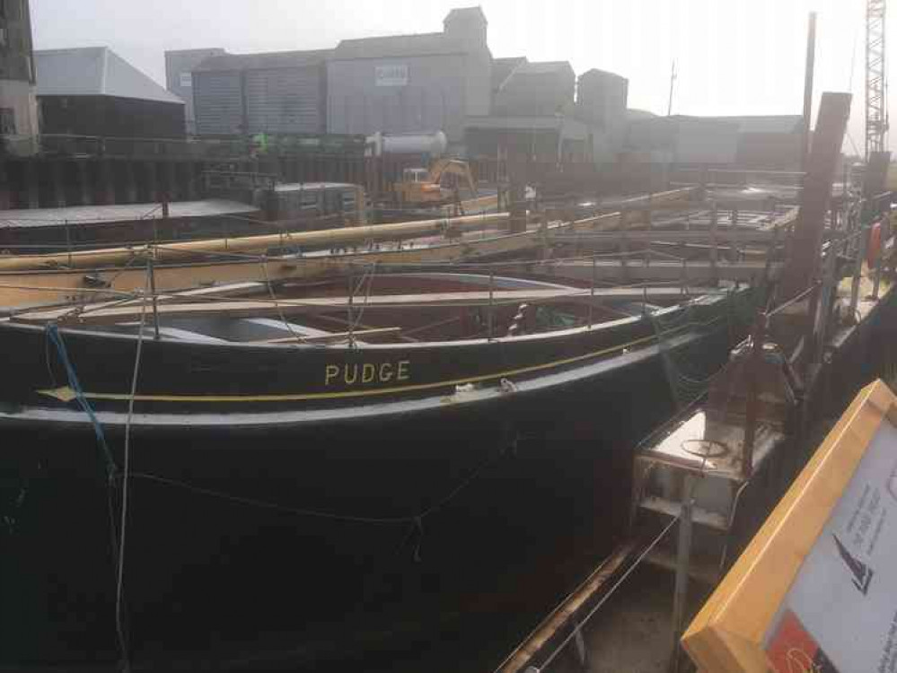 Pudge at her new temporary home in Fullbridge Quay, Maldon