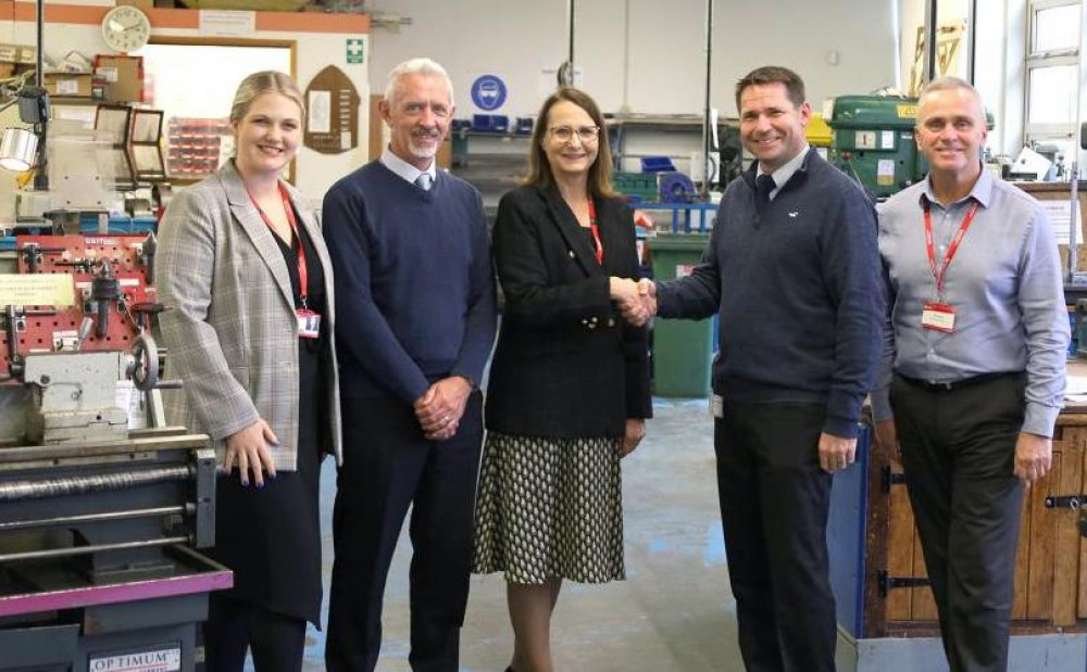 Amy Barr, Colchester Institute, Ian Martin, Hutchison Ports UK, Alison Andreas, Colchester Institute, Michael Edwards, Hutchison Ports UK and Iain Jacobs, Colchester Institute (Picture Colchester Institute)