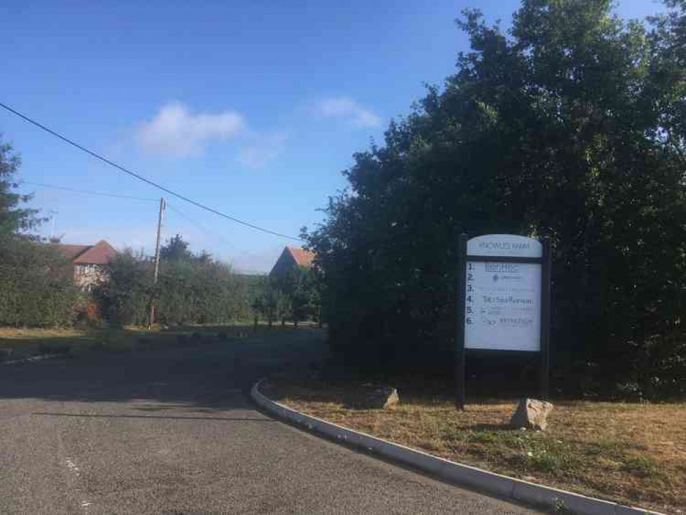 The entrance to Knowles Farm, Maldon : land to the west of the site could see up to 320 new homes