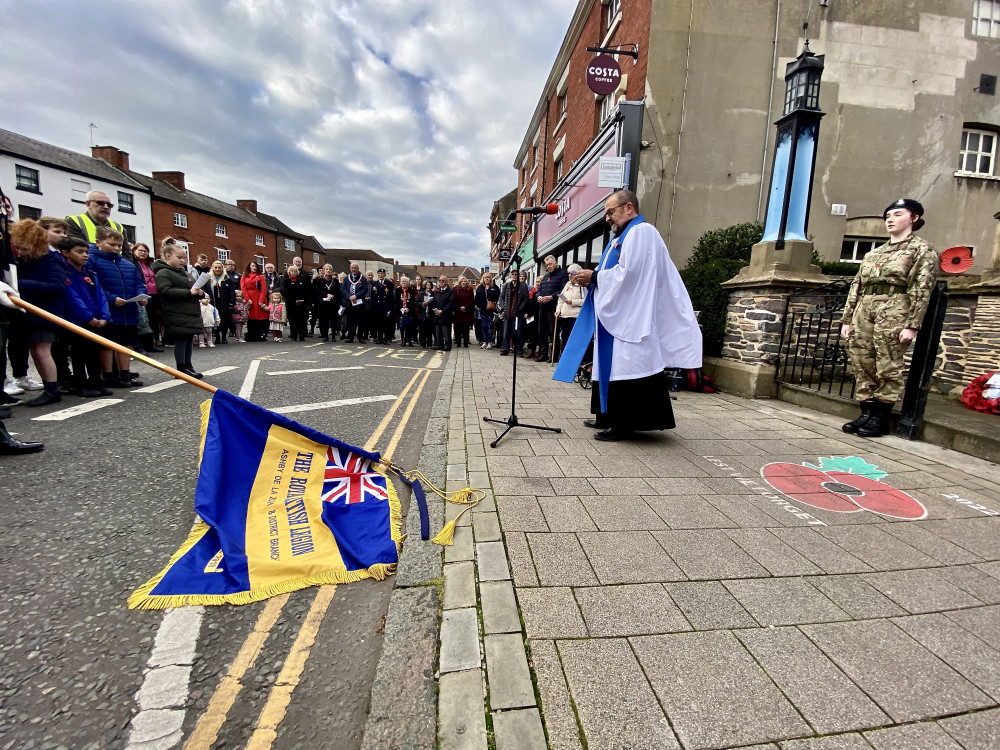 The service took place in Ashby de la Zouch town centre on Friday morning. All Photos: Ashby Nub News