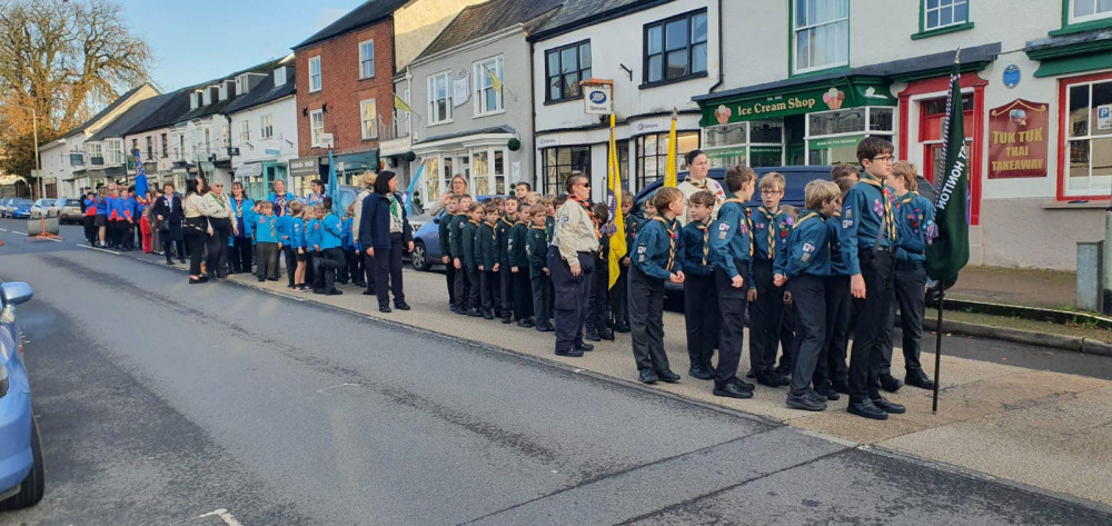 The parade along New Street (Credit: Honiton British Legion)