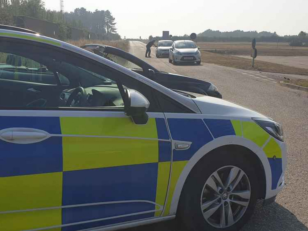 August 2020: Police in Burnham-on-Crouch when a beach party was stopped