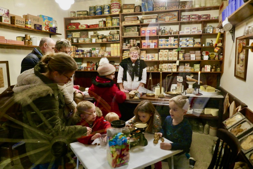 Weighing Sweets in the Victorian Museum Shop Weighing Sweets in the Victorian Museum Shop