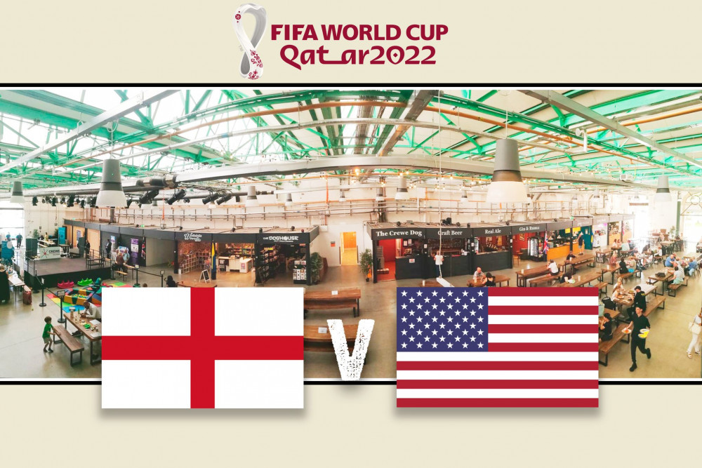 England Vs USA will be shown live in Crewe Central on Friday (November 25).