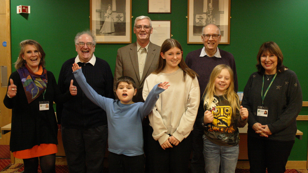 From left to right: Cllr Lucy Stephenson, David Bannister, Jack Toseland, John Stokes, Annabella Iden, Keith Simpson, Nate Vallins and Cllr Karen Payne (image courtesy of RCC)