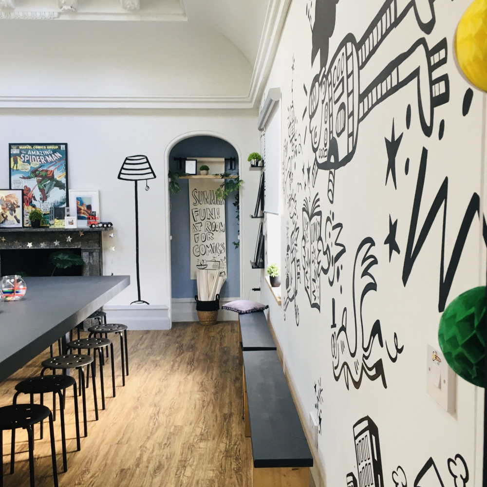 Room for comics is located on King Edward Street, just around the corner from Plums Kitchen on Market Place.  Room for comics is located on King Edward Street, just around the corner from Plums Kitchen on Market Place.