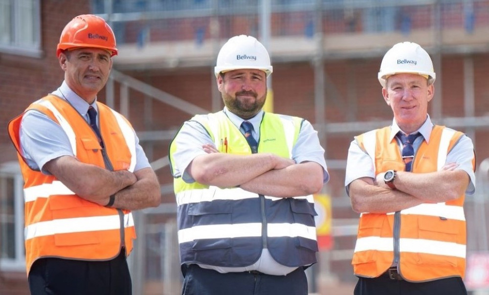 Bellway site managers Gary Archer, Chris Smith and Dave Pringle have all been awarded the NHBC’s Seal of Excellence (image via Bellway)