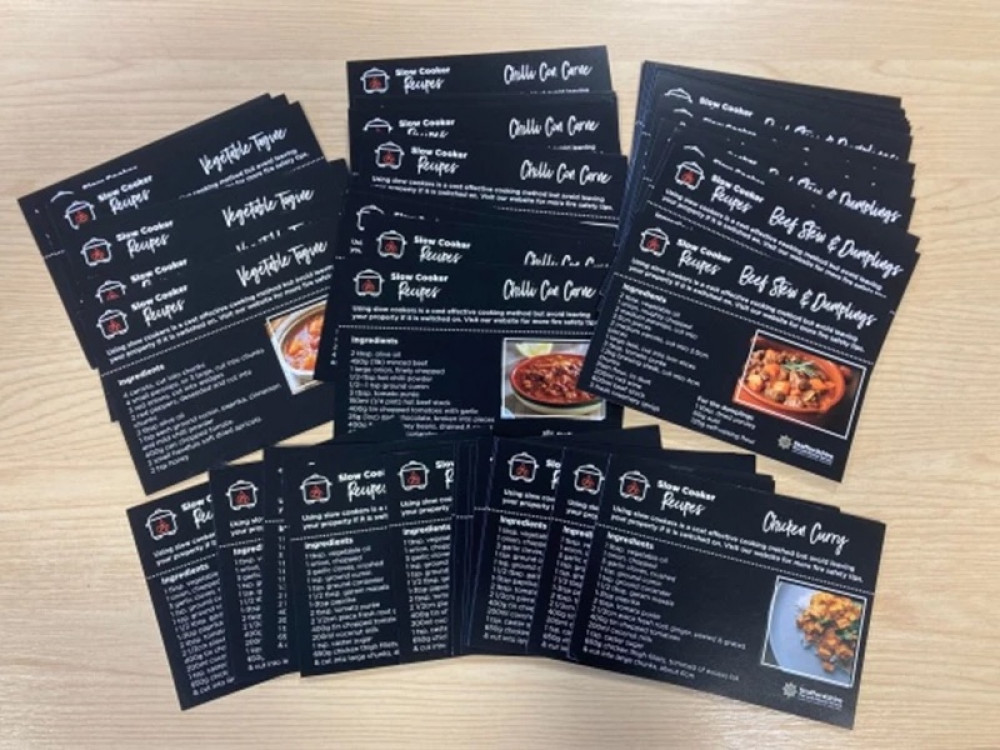 Recipe cards provided by Staffordshire Fire and Rescue Service Recipe cards provided by Staffordshire Fire and Rescue Service