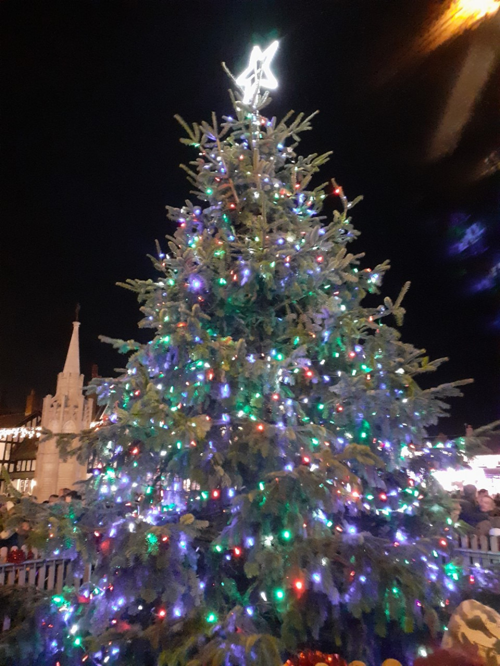 Sandbach Christmas tree this year in Market Square 